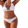 NataciónBajo cintura dos piezas traje de baño - más tamaño - negro - blanco