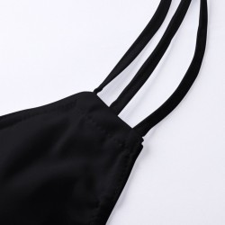 Low waist two piece swimsuit - plus size - black - whiteZwemmen