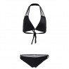 Low waist two piece swimsuit - plus size - black - whitePływanie