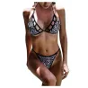 Ensemble bikini imprimé vintage - maillot de bain - noir