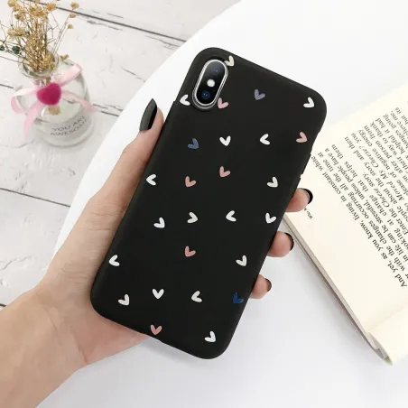 Silicone case for iPhone - back cover - Love hearts
