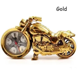 Motocicleta vintage com relógio