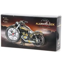 Motocicleta vintage com relógio
