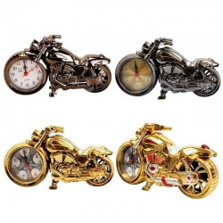 Motocicleta vintage com relógio