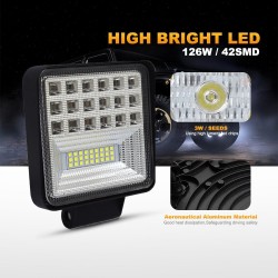 Barra de LED - lâmpada de luz de ponto para carros off-road - tratores - SUV - caminhões - 72W - 126W / 12V - 24V