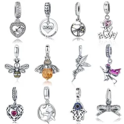 925 argento sterling - ciondolo charms per braccialetti e collane - 61 stili