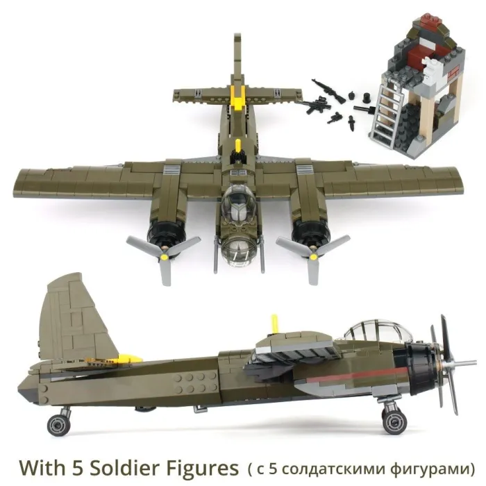 Ju-88:n pommikone - rakennuspalikka - 559 kappaletta