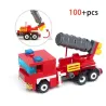 Brand Lastbil - Bil - Helikopter - Båt - 4 i 1 byggblock Set - 348pcs - Barn - Leksaker