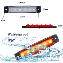 Lumières extérieures de voiture - LED - 6SMD - 12V/24V