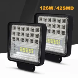 LED-Bar - Spot-Lichtlampe für Offroad-Autos - Traktoren - SUV - LKW - 72W - 126W / 12V - 24V