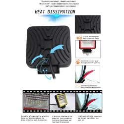 LED bar - spot light lamp for off-road cars - tractors - SUV - trucks - 72W - 126W / 12V - 24V