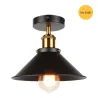 InicioAscelina luz de techo industrial - vintage - negro - oro