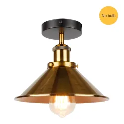 Ascelina industriellt takljus - vintage - svart - guld