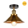 Ascelina industrial ceiling light - vintage - black - gold