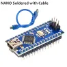 Nano V3.0 - cavo usb - arduino - blu/nero/rosso - ATMEGA328P/168P