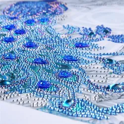 Rhinestone Peacock 5D - DIY målning - diamant broder - heminredning