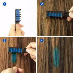 Mini disposable temporary hair dye comb