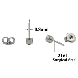 Disponibel steril öra piercingenhet med örhänge - set