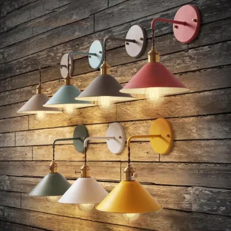 ApliquesE27 - Lámpara de pared moderna con interruptor