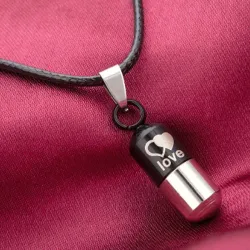 pílula de amor - pingente de cápsula - unisex