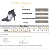 Sexiga pumpar - stiletto - svart - silver - kvinna