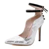 Tacones altosBombas sexy - blanco - mujeres - correa de hebilla
