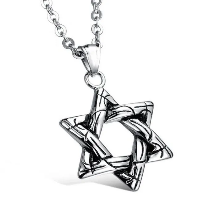 Star of David pendant med halsband - unisex