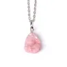 Gemstone pendant - metalliketju