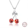 Kaksinkertainen kirsikka - kaulakoru - sormus - korvakorut - ranneke - 925 sterling hopea