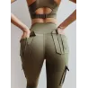 High waisted leggings - slim pants with pockets