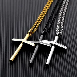 Cross christian Collane - oro - argento - nero