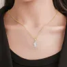 Dubbel kors halsband - guld - kvinnor