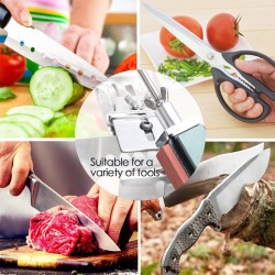 Afiador de faca de cozinha profissional - ferramenta de ângulo fixo - com 4 pedras de soro