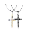 Unique cross nicklace - kulta - musta - unisex