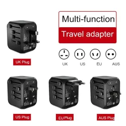 Universell reseadapter - uk/eu/au/asia - baby säker design