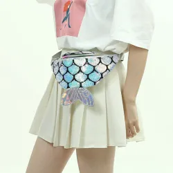 Fish scale fanny pack - vyötärö - kiiltävä - 4 väriä