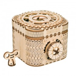 Creative DIY - 3D treasure box - wooden puzzle - assembly kit - 123 piecesConstruction