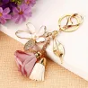 Tassel ja kukat Keychain