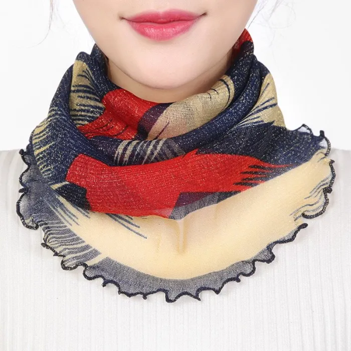 PañuelosBufanda cuello negro - mujeres - seda - anti uv - máscara