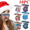 10 peças - máscara médica antibacteriana descartável - máscara boca - 3-camada - unisex - impressão de Natal