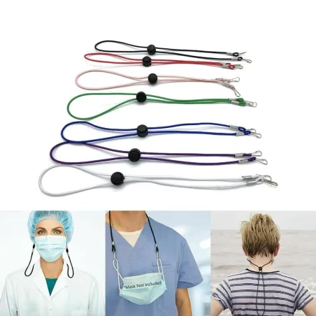10 - 20 - 30 bitar - justerbar ansiktsmask sladd - lanyard