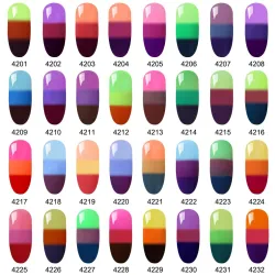 Température triple couleur 10ML - gel poli - nail art - uv led