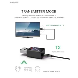 Bluetooth 5.0 - 2 i 1 - bluetooth adapter - sändare - mottagare