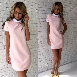 VestidosElegante mini vestido con cuello