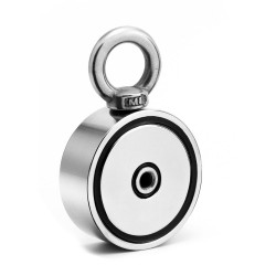 D48 - D60 - D67 - D75 - strong neodymium magnet with hook - double side search - D60 * 22mm