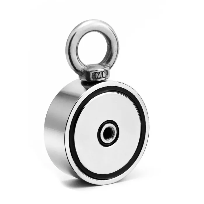 ImanesD48 - D60 - D67 - D75 - potente imán de neodimio con gancho - búsqueda doble lado - D60 * 22m m