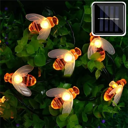 Solar powered - LED merkkijono - Garland Light - ulkoilu / puutarha koriste - hunajamehiläinen