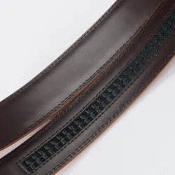 Todellinen nahkavyö automaattinen buckle - punainen