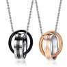 Endless Love - dubbla cirklar halsband - 2 bitar