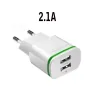 Universal USB laddare - 2 port / 4 port - LED ljus - multi port